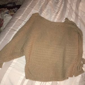 Very large tan sweater